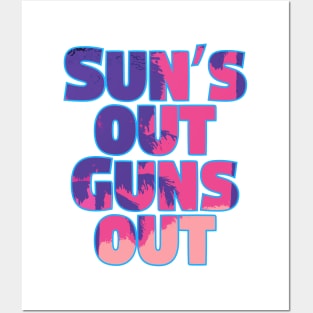 SUN'S OUT GUNS OUT - Outline Posters and Art